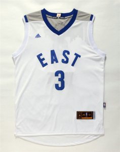 Maillot De Basket All Star 2016 NBA East Dwyane Tyrone Wade 3 Blanc